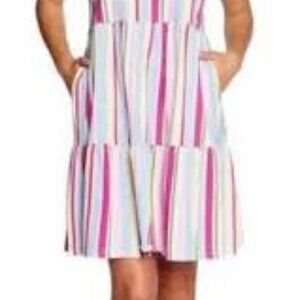 Gap Women's Sleeveless Teired Mini Dress Striped Size XXL
